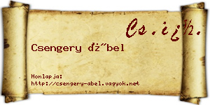 Csengery Ábel névjegykártya