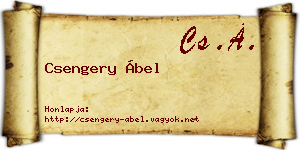 Csengery Ábel névjegykártya